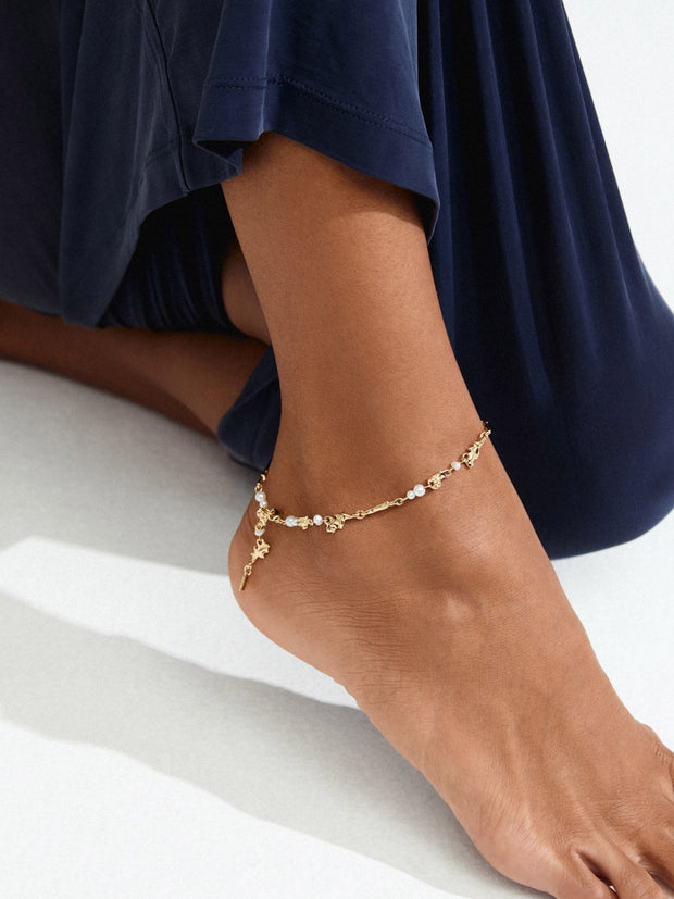 PILGRIM Sloan Pearl Ankle Chain