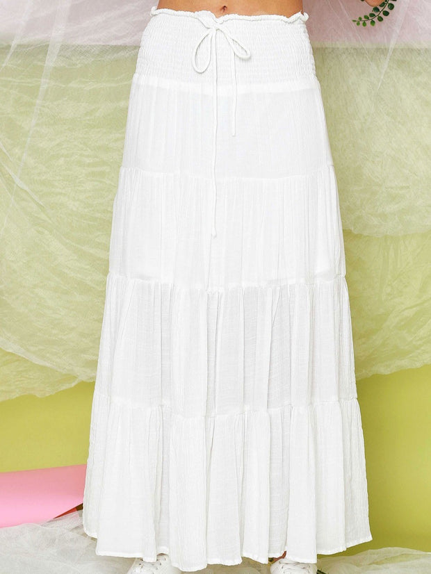 27 Della Tiered Smocked Maxi Skirt
