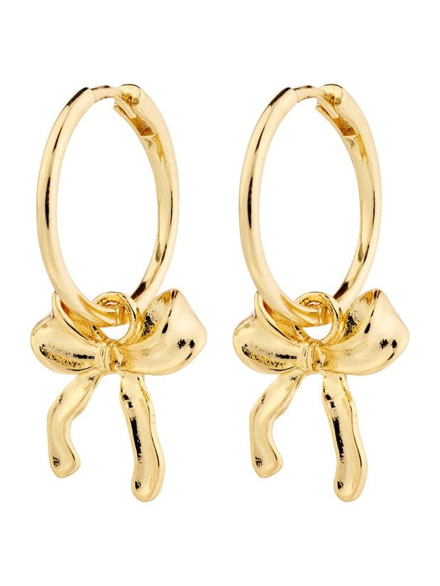 PILGRIM Cassian Bow Hoop Earrings