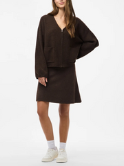 PIECES Junna V-Neck Knit Zip Up