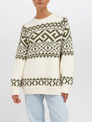 BRUNETTE THE LABEL Fair Isle Knit Sweater