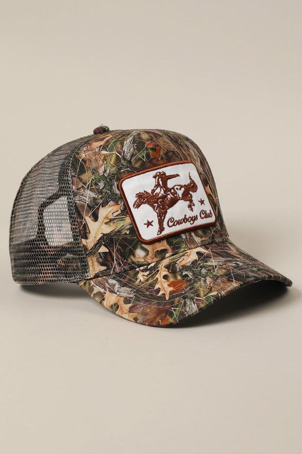 27 Cowboys Club Camo Trucker Hat