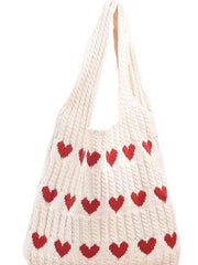 27 Knit Heart Tote Bag