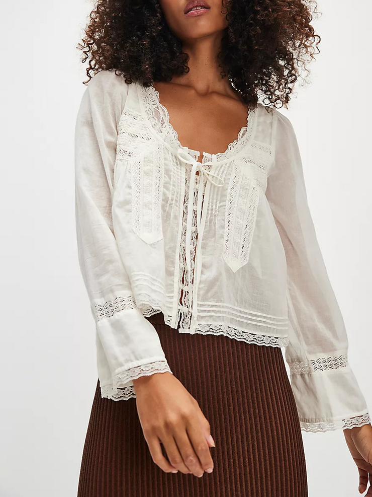 FREE PEOPLE Forevermore Long-Sleeve Top