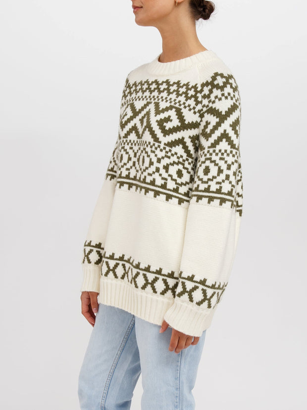 BRUNETTE THE LABEL Fair Isle Knit Sweater