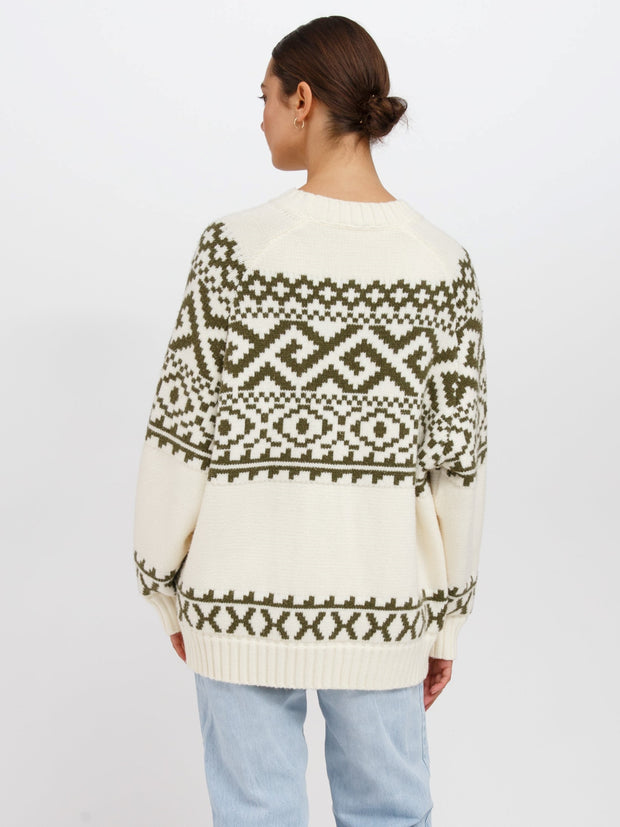 BRUNETTE THE LABEL Fair Isle Knit Sweater