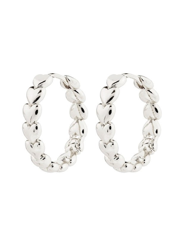 PILGRIM Maeve Heart Hoop Earrings