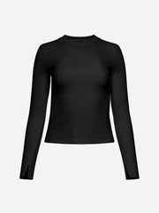 KUWALLA Peachy Rib Crewneck Long Sleeve Top