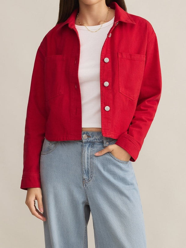 Z SUPPLY Cropped Denim Jacket