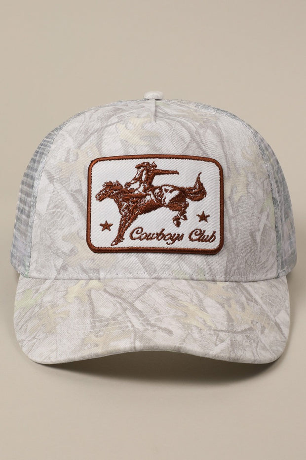 27 Cowboys Club Camo Trucker Hat