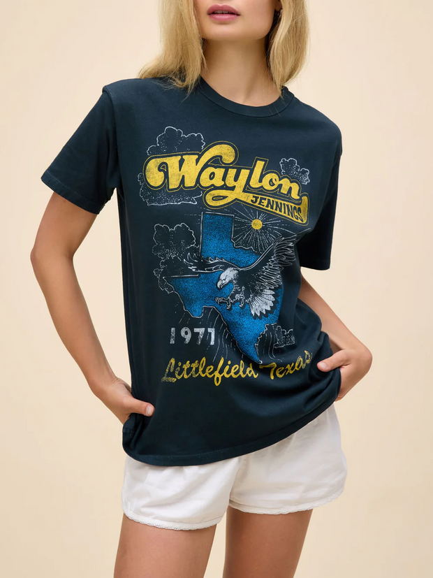 DAYDREAMER Waylon Jennings Littlefield Texas Weekend Tee