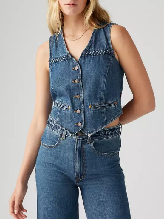 LEVI'S Braided Denim Vest