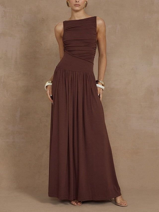 RUNAWAY THE LABEL Nalla Ruched Maxi Dress