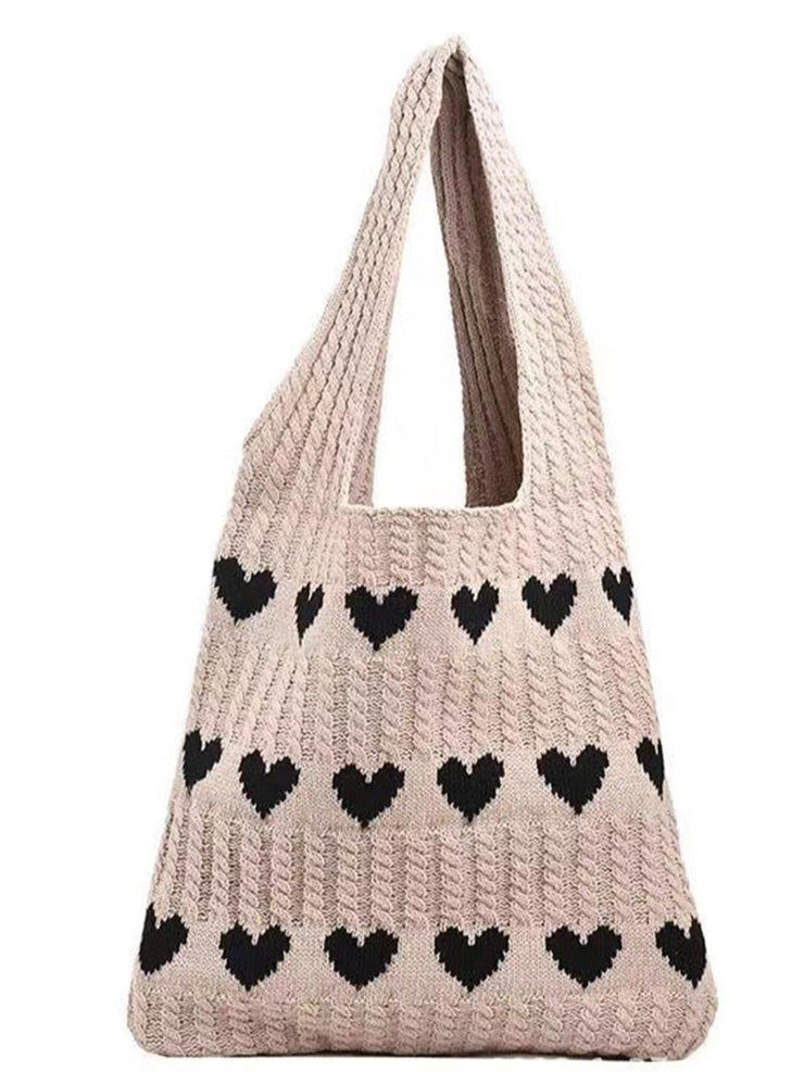 27 Knit Heart Tote Bag