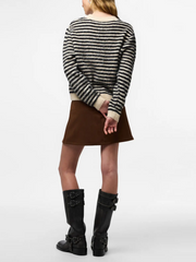 PIECES Jada Striped Knit Sweater