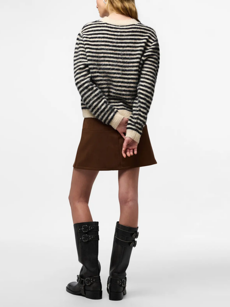 PIECES Jada Striped Knit Sweater