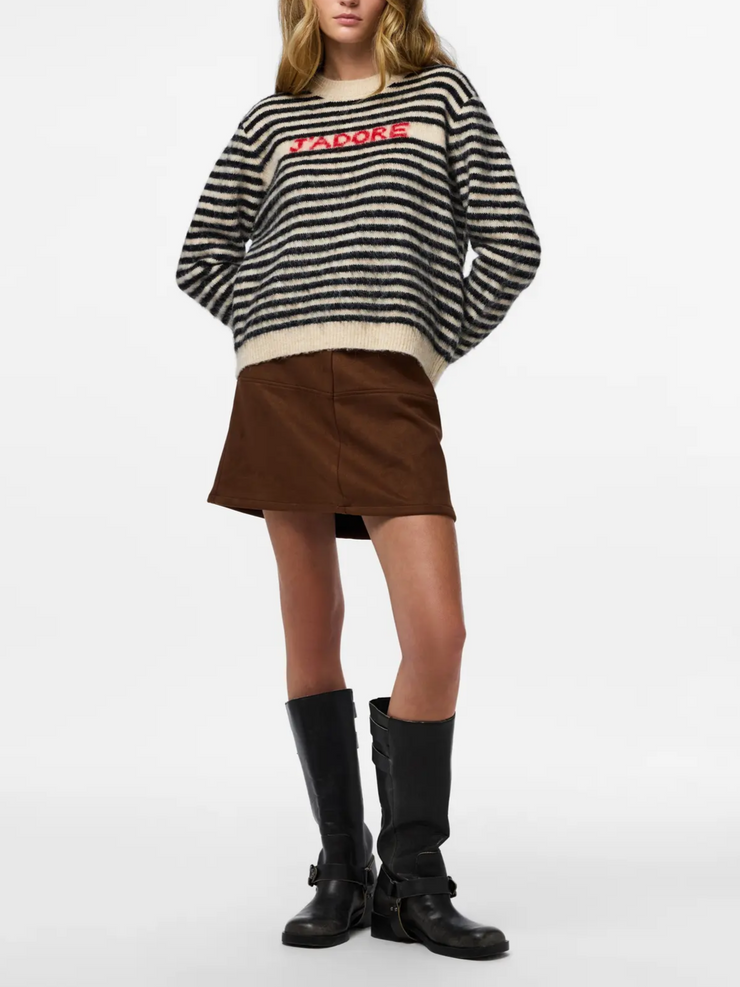 PIECES Jada Striped Knit Sweater