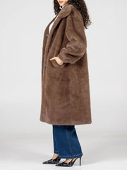 C'EST MOI Long Faux Fur Coat