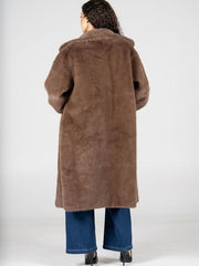 C'EST MOI Long Faux Fur Coat