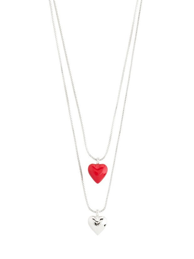 PILGRIM Maeve 2-in-1 Heart Necklace Set