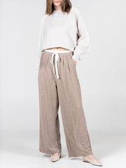 C'EST MOI Double Waist Tie Front Pant