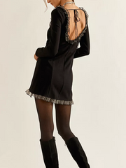 FREE PEOPLE Lucette Long Sleeve Mini Dress