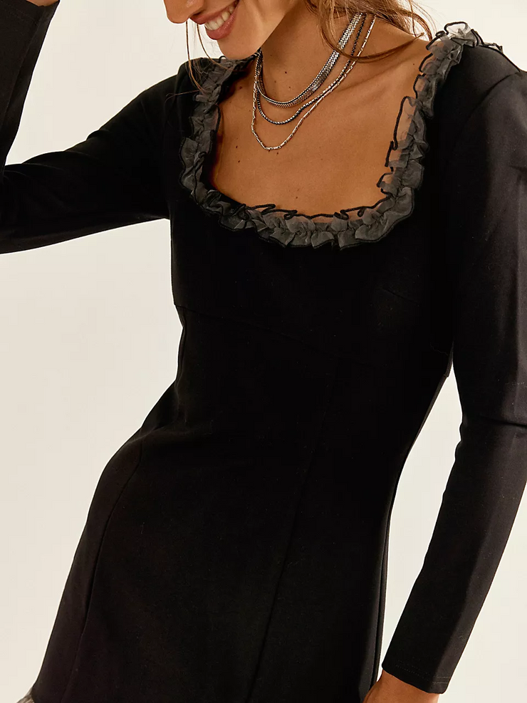 FREE PEOPLE Lucette Long Sleeve Mini Dress