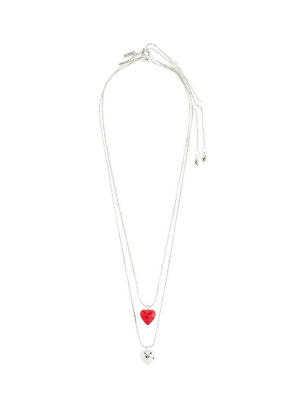 PILGRIM Maeve 2-in-1 Heart Necklace Set