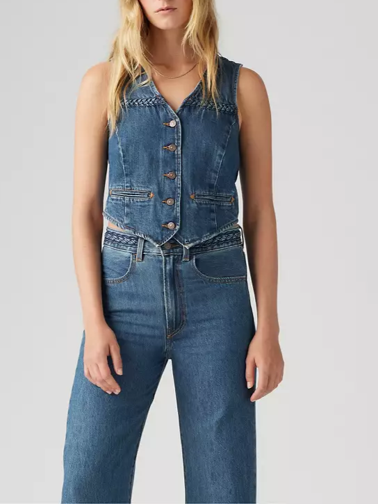 LEVI'S Braided Denim Vest