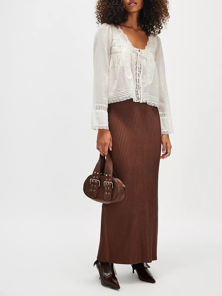 FREE PEOPLE Forevermore Long-Sleeve Top