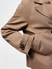 PIECES Scarlett Cropped Trench Coat