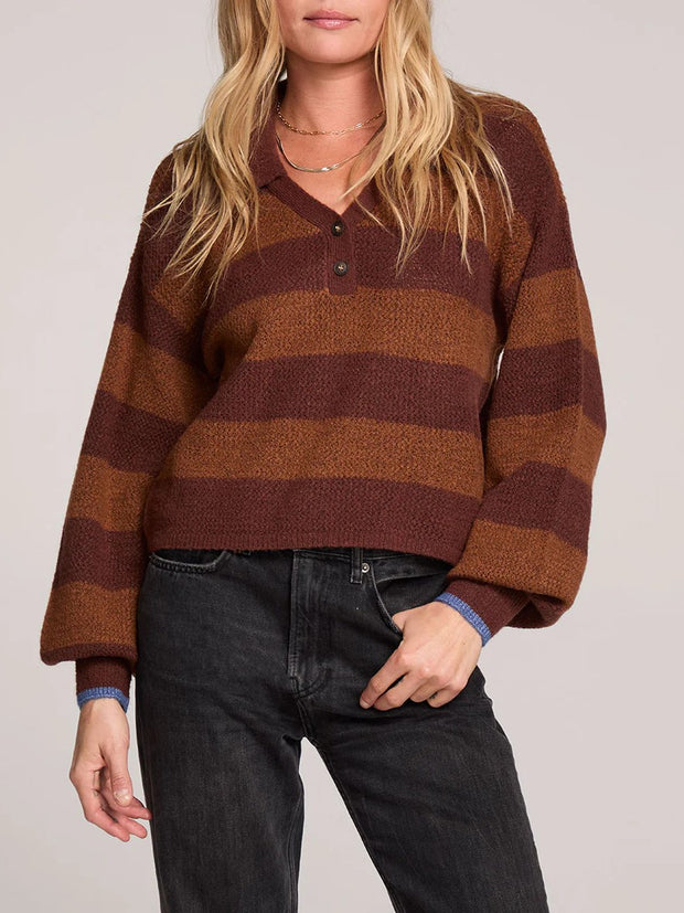SALTWATER LUXE Britta Striped Sweater