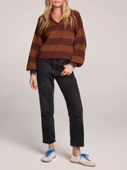 SALTWATER LUXE Britta Striped Sweater