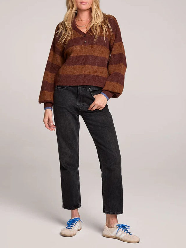 SALTWATER LUXE Britta Striped Sweater