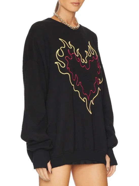 THE LAUNDRY ROOM Burn Heart Crewneck Sweatshirt