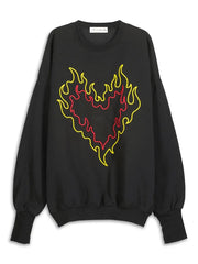 THE LAUNDRY ROOM Burn Heart Crewneck Sweatshirt