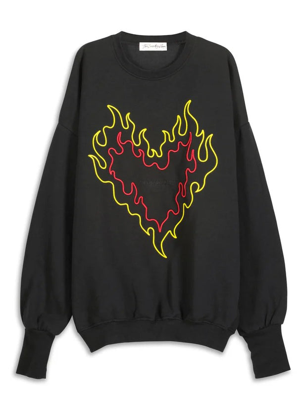 THE LAUNDRY ROOM Burn Heart Crewneck Sweatshirt