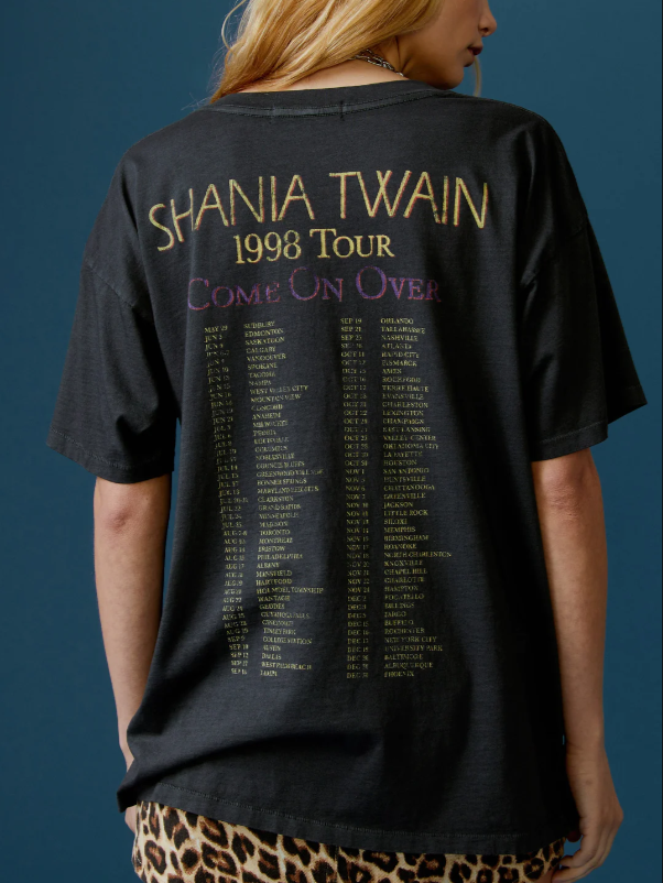 DAYDREAMER Shania Twain Come On Over 1988 Tour Merch Tee