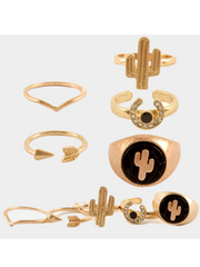 27 Western Style 5 Piece Ring Set