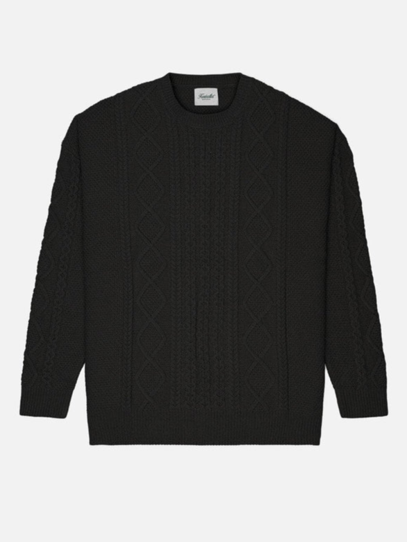 KUWALLA Unisex Cable Knit Sweater