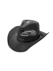 27 Stud Straw Western Cowboy Hat