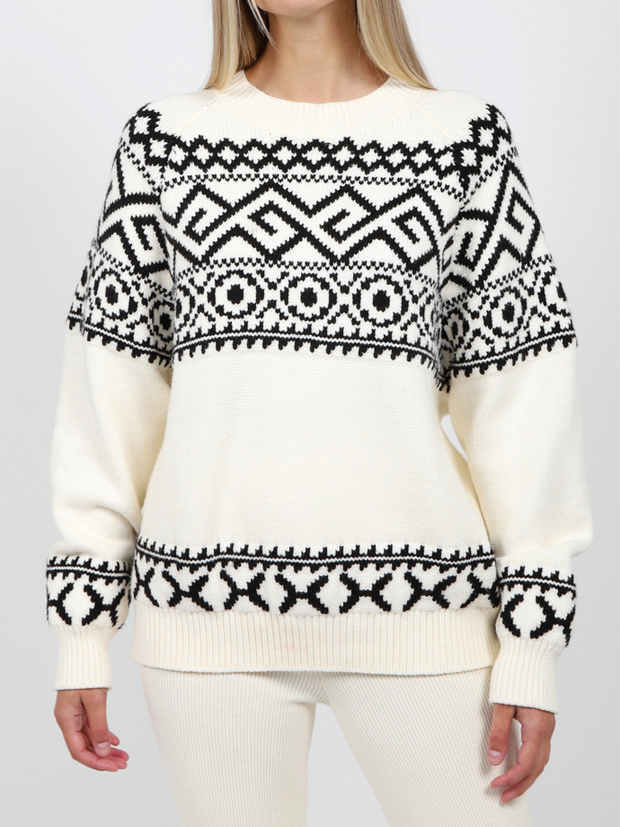 BRUNETTE THE LABEL Fair Isle Knit Sweater