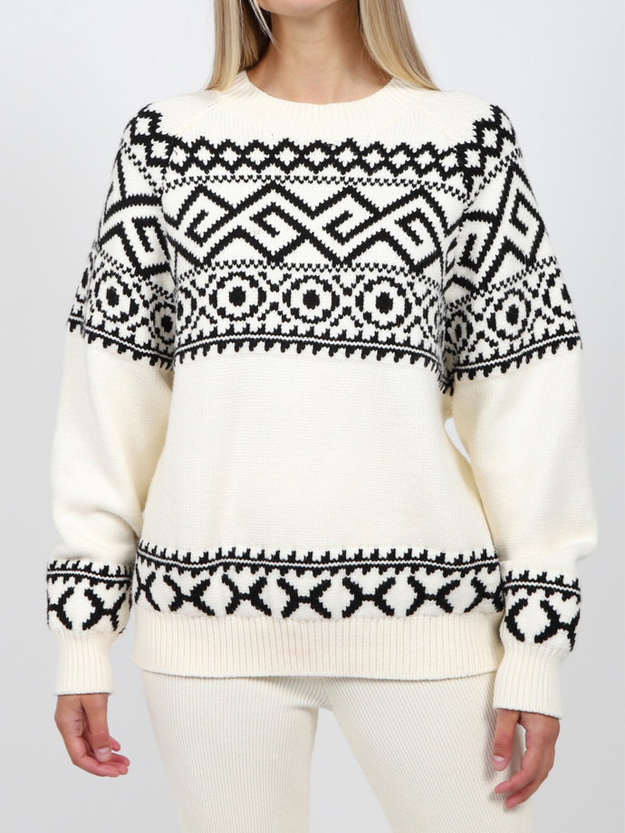 BRUNETTE THE LABEL Fair Isle Knit Sweater