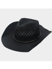 27 Studded Band Straw Cowboy Hat