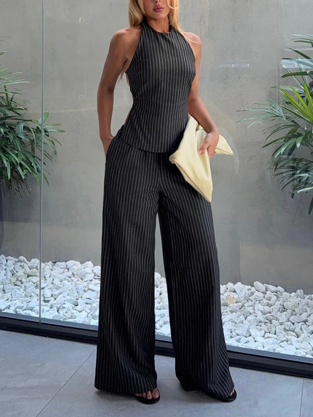 RUNAWAY THE LABEL Heather Wide Leg Pant