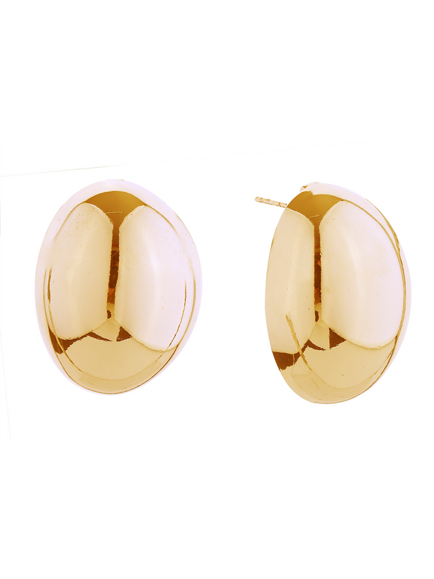 27 Large Oval Dome Stud Earrings