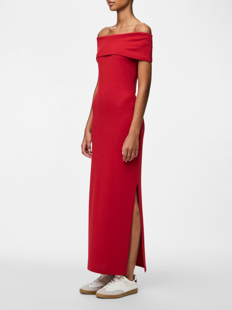 PIECES Lennox Off Shoulder Maxi Dress