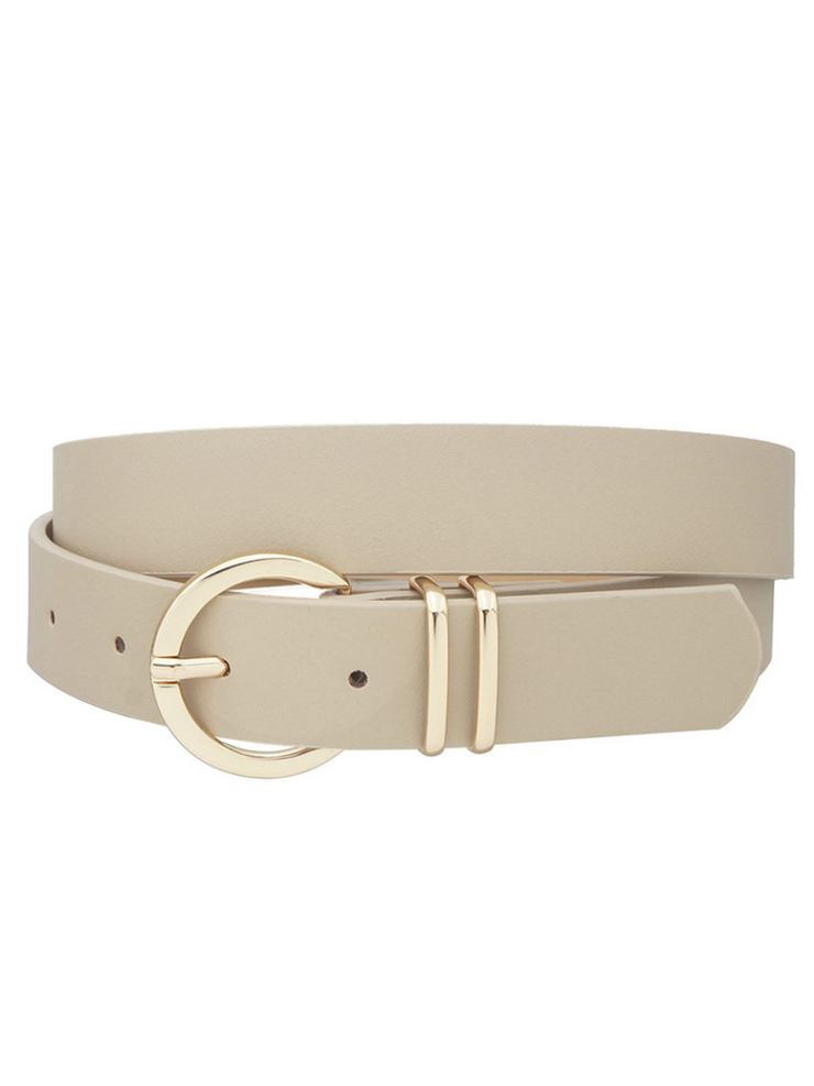 27 Double Loop Circle Buckle Belt