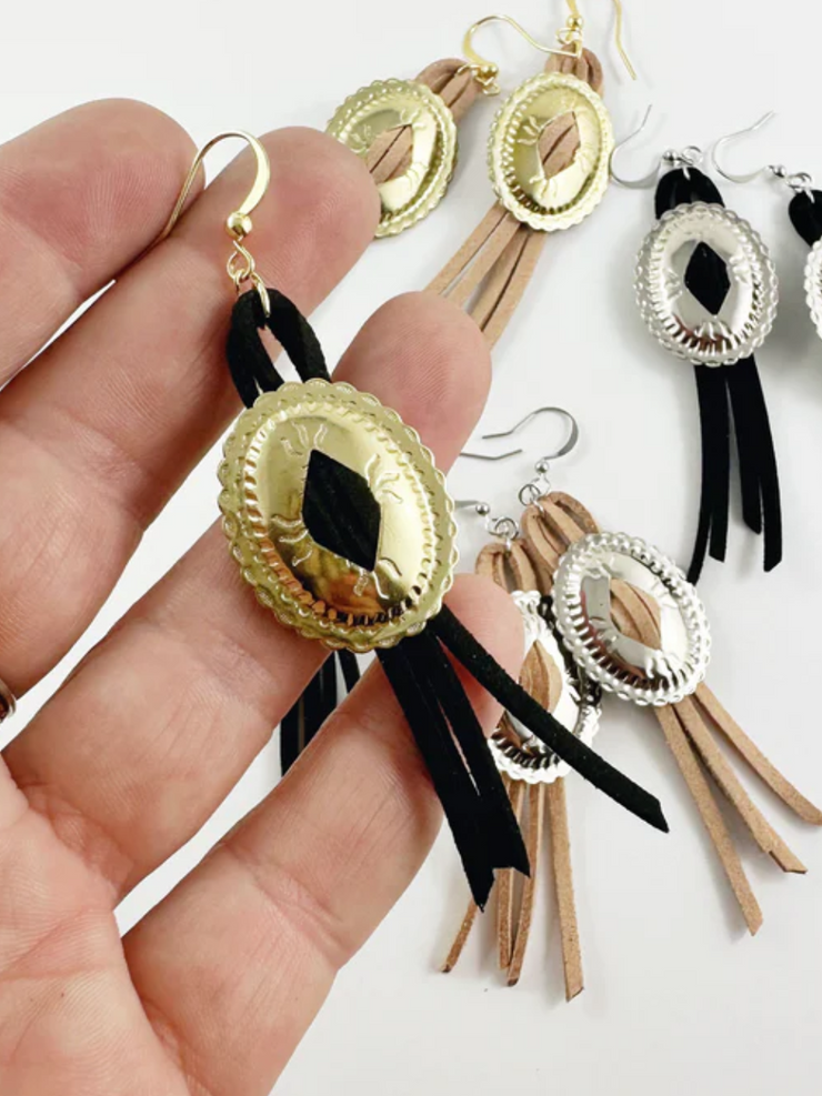 CINDER & SAGE Jolene Bolo Fringe Earrings