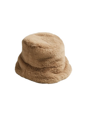 PIECES Faux Fur Bucket Hat